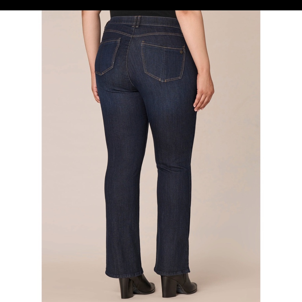 Democracy "Ab"solution® Indigo Itty Bitty Bootcut Plus Jeans Size 16W - Picture 3 of 15